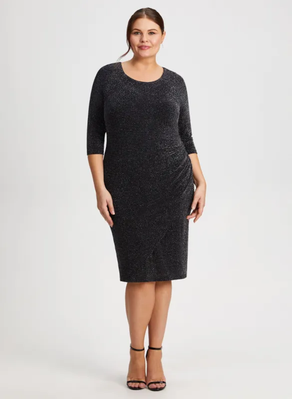 Metallic Elbow Sleeve Dress sold by Laura