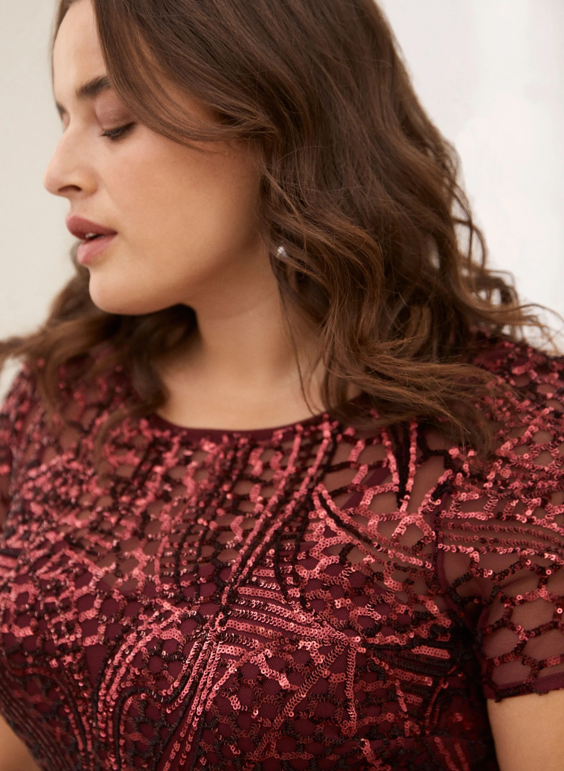 Belted Sequin Mesh Dress sold by Laura product image thumbnail 3