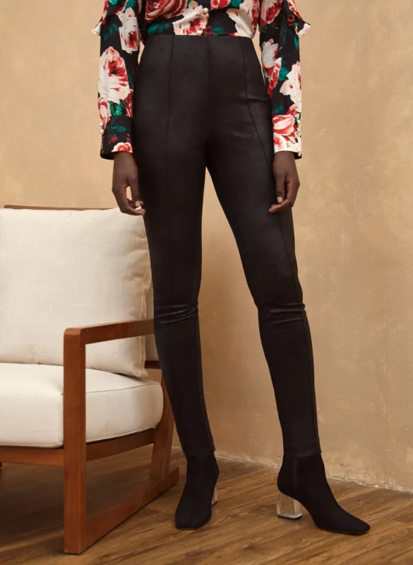 Faux Suede Slim Leg Pants sold by Laura