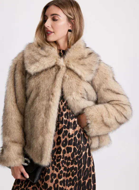 Cropped Faux Fur Coat sold by Laura