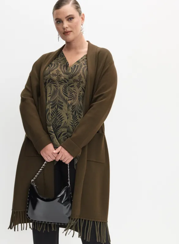 Melanie Lyne - Fringe Hem Cardigan sold by Laura