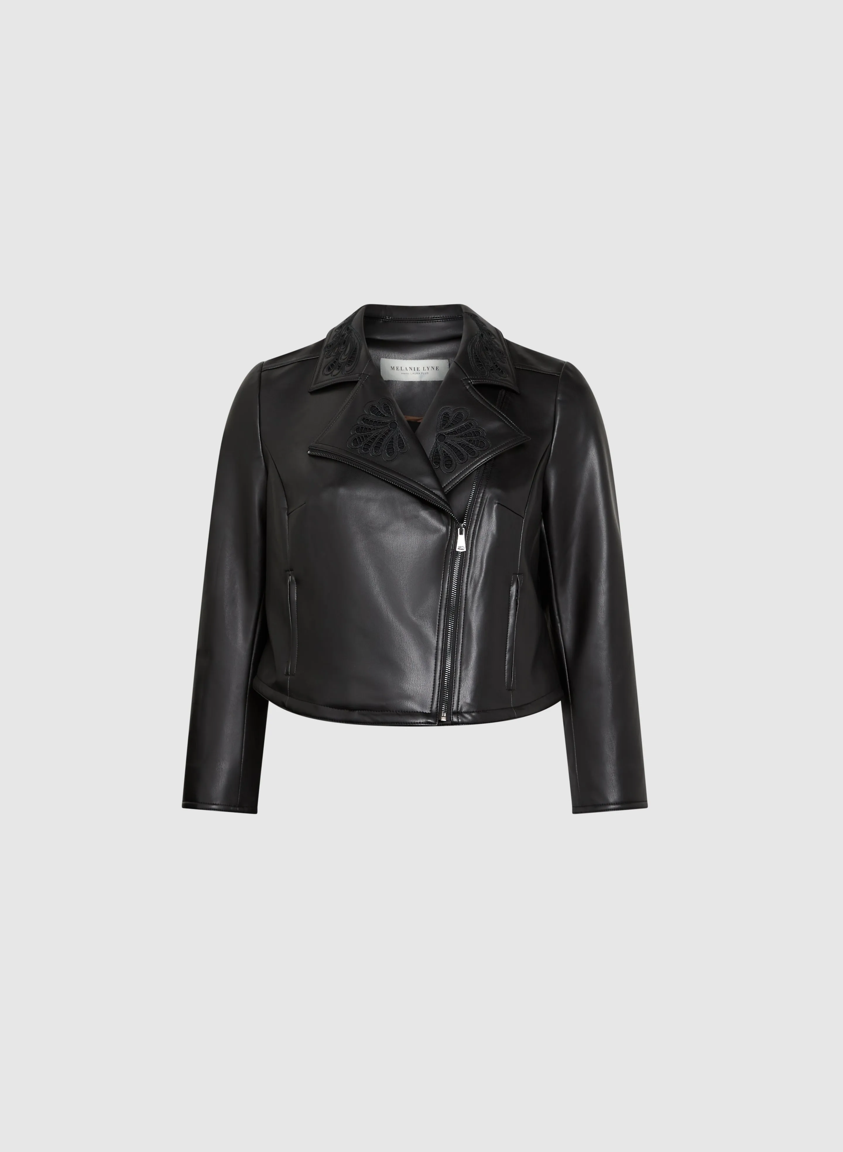 Melanie Lyne - Embroidered Vegan Leather Jacket sold by Laura product image thumbnail 5