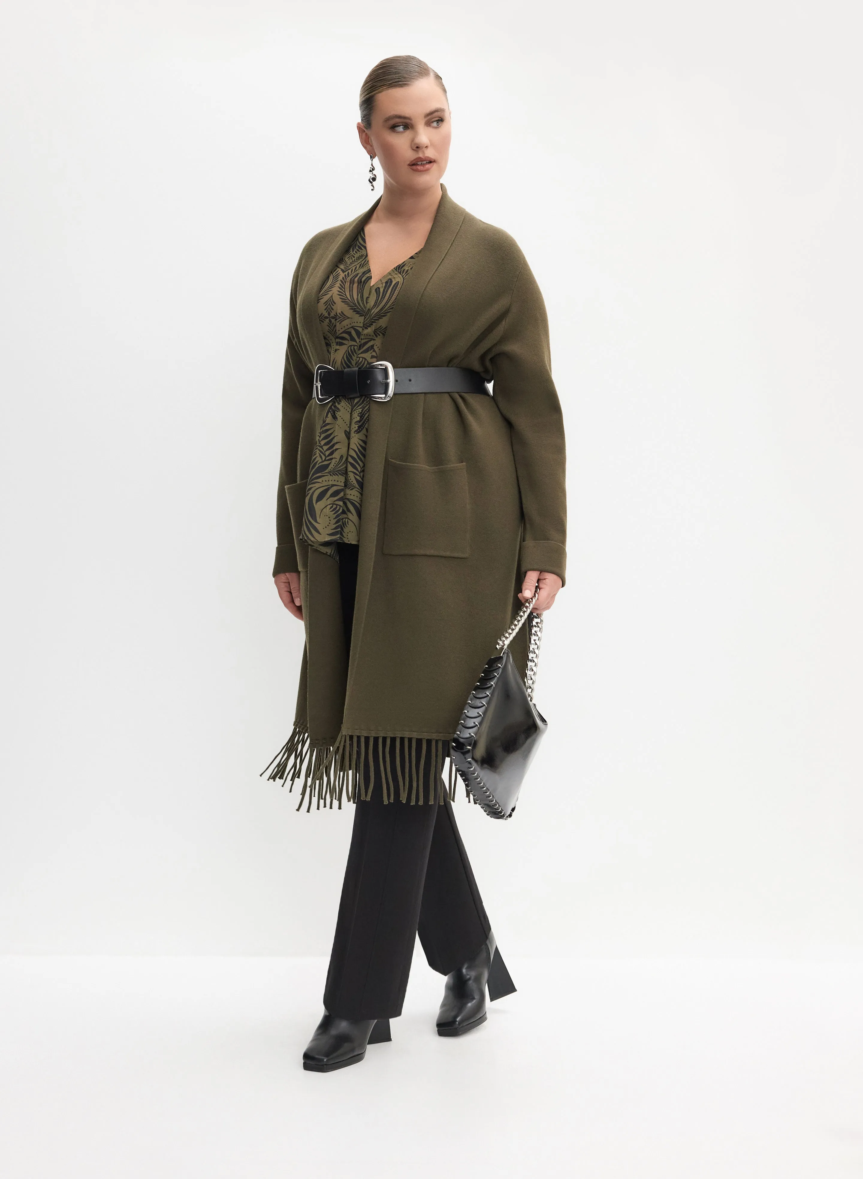 Melanie Lyne - Leaf Print Button-Up Blouse sold by Laura product image thumbnail 5