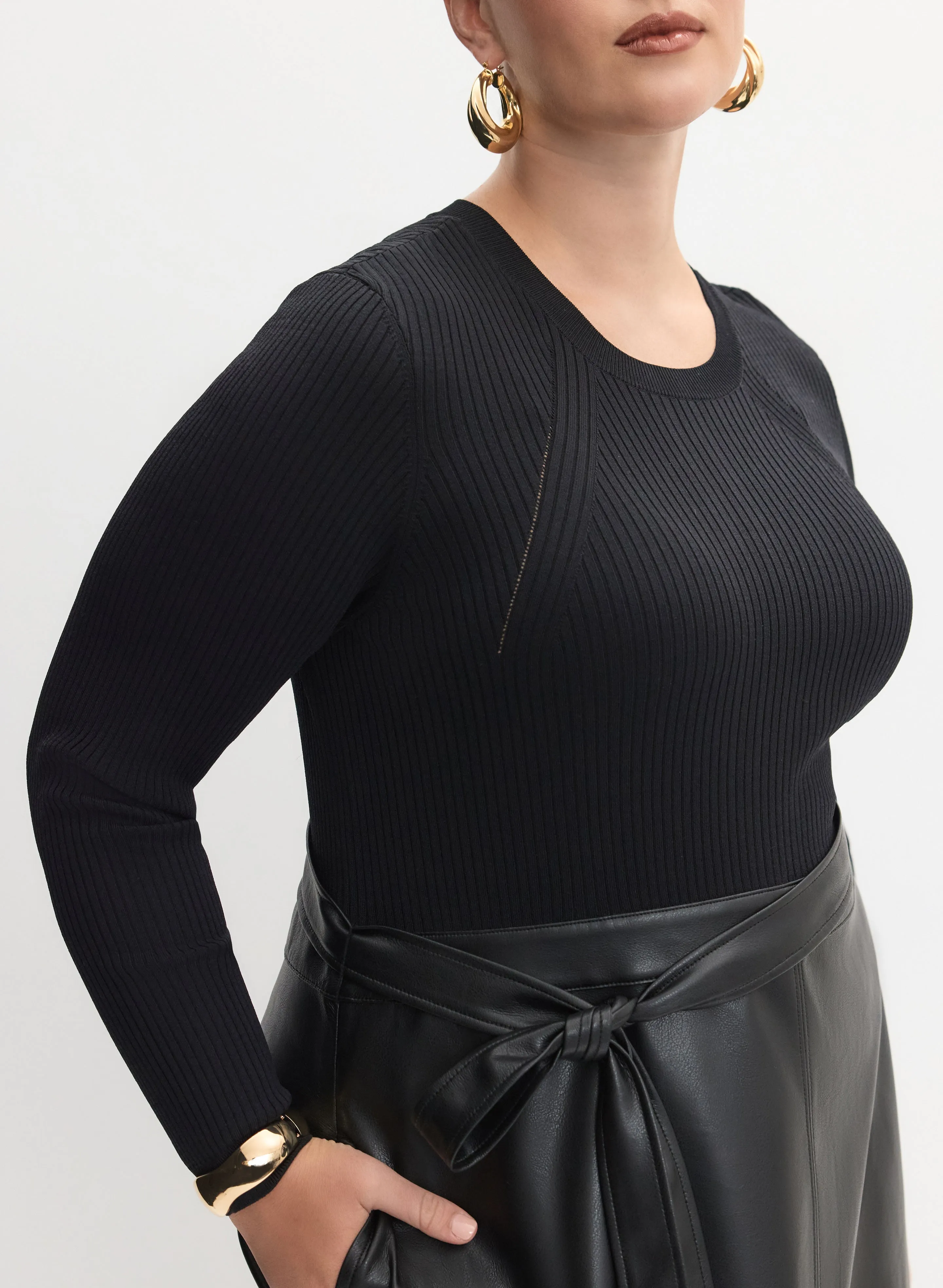 Melanie Lyne - Vegan Leather Illusion Dress sold by Laura product image thumbnail 4