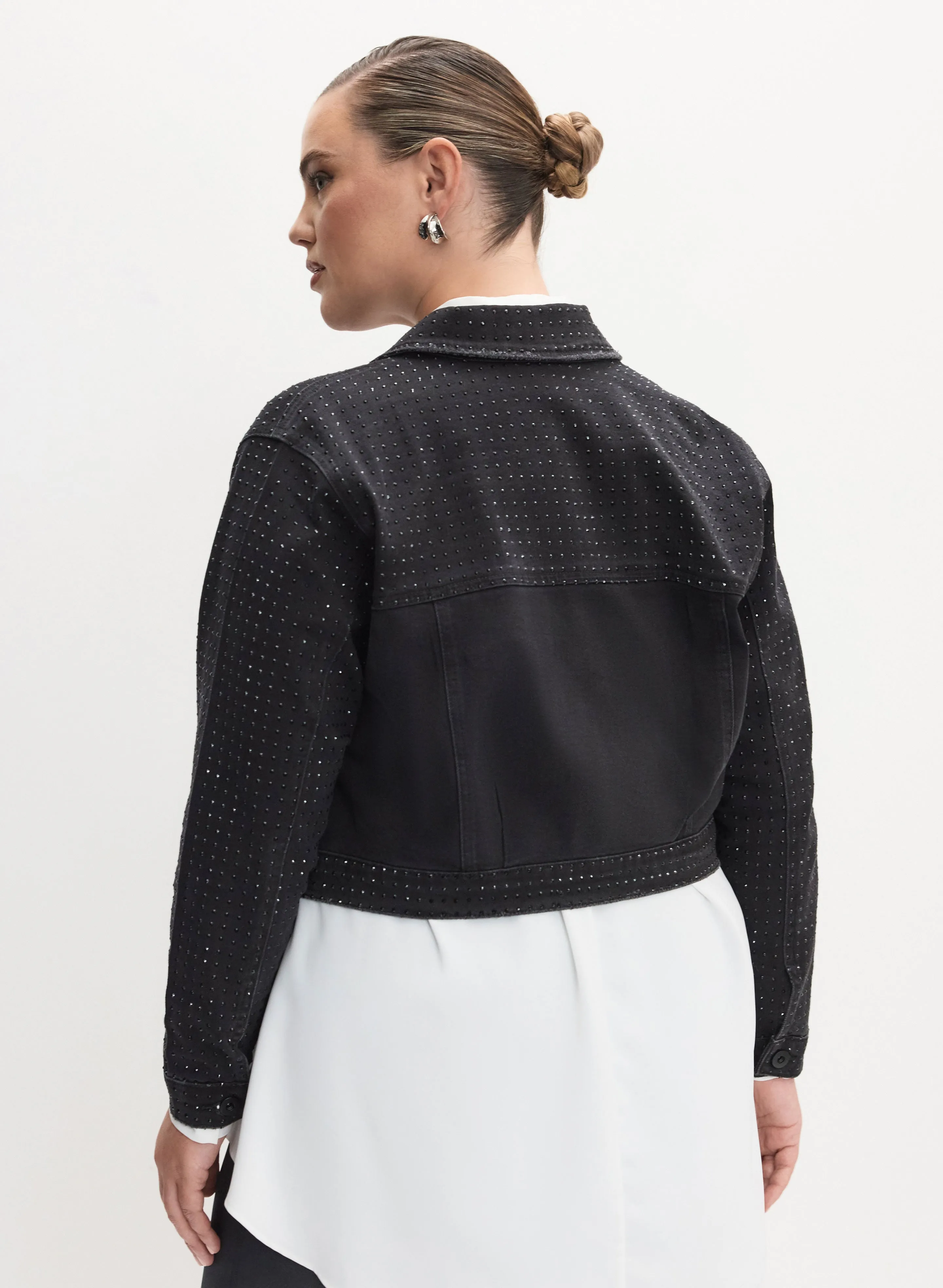 Melanie Lyne - Embellished Cropped Denim Jacket sold by Laura product image thumbnail 3