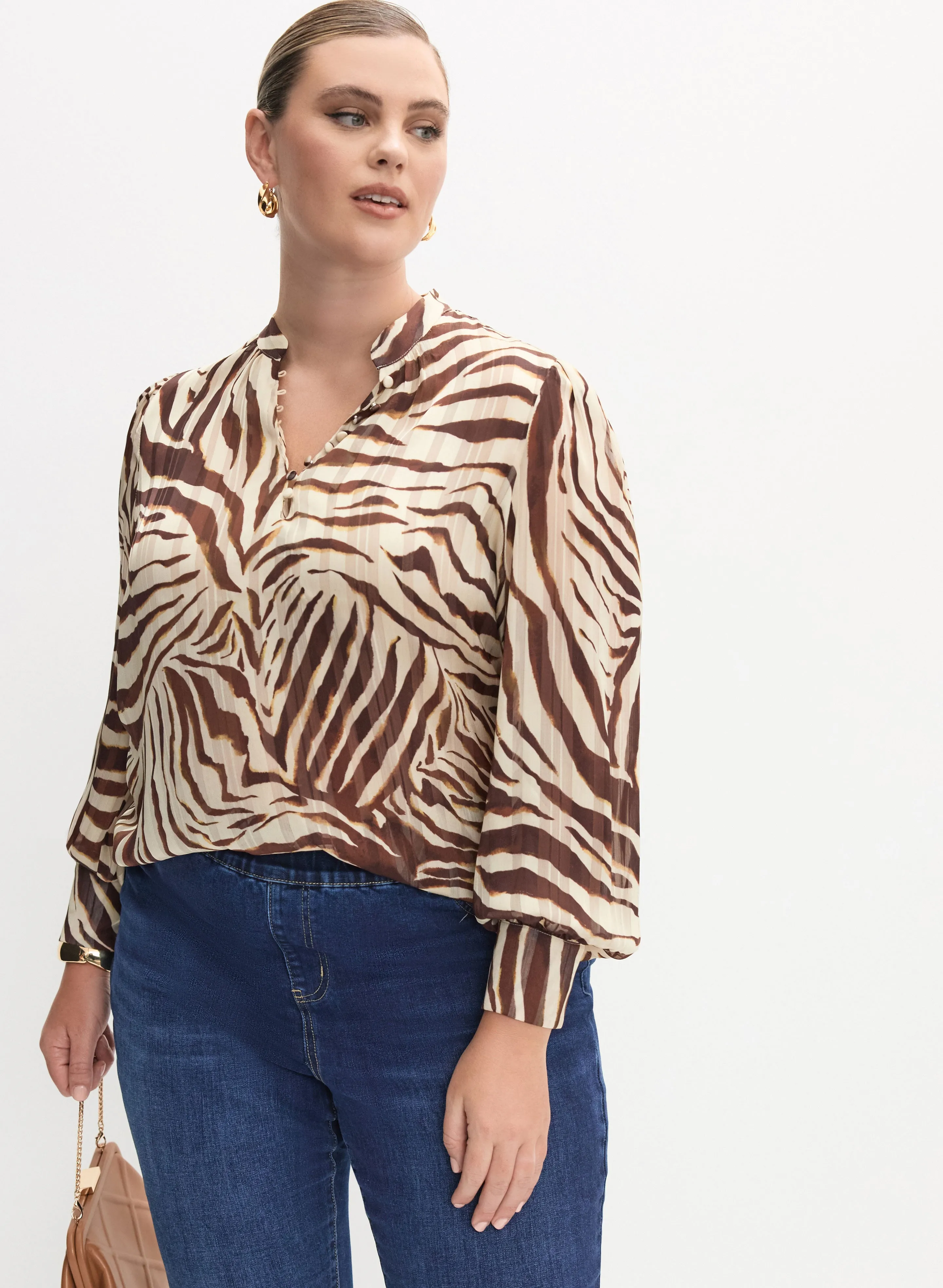 Melanie Lyne - Zebra Print Blouse sold by Laura