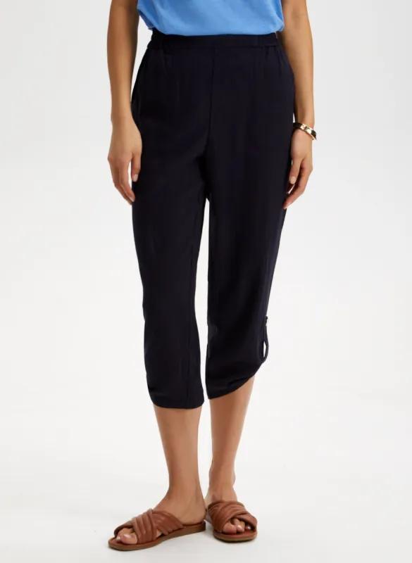 Linen Blend Pull-On Capris sold by Laura