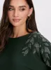 Rhinestone Detail Knit Sweater sold by Laura