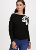 Floral Detail Dolman Sleeve Sweater sold by Laura
