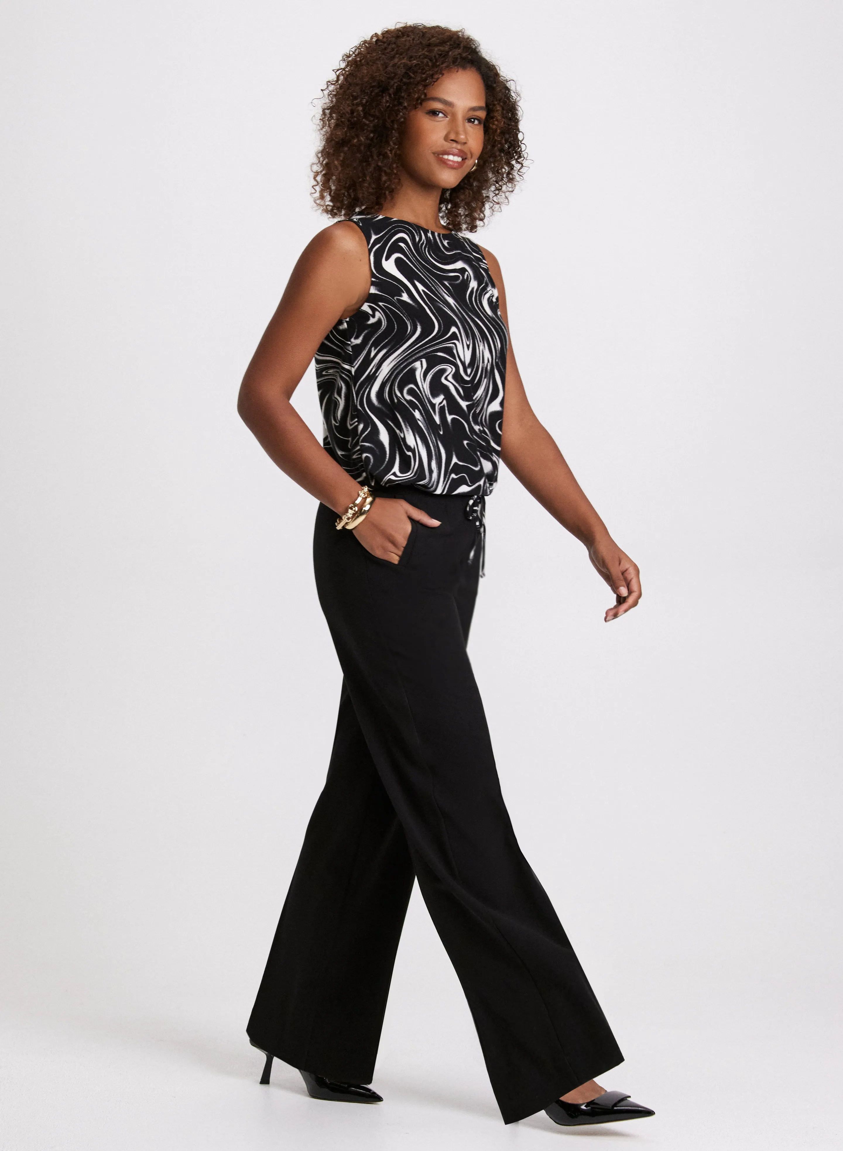 Wave Print Sleeveless Blouse sold by Laura product image thumbnail 3