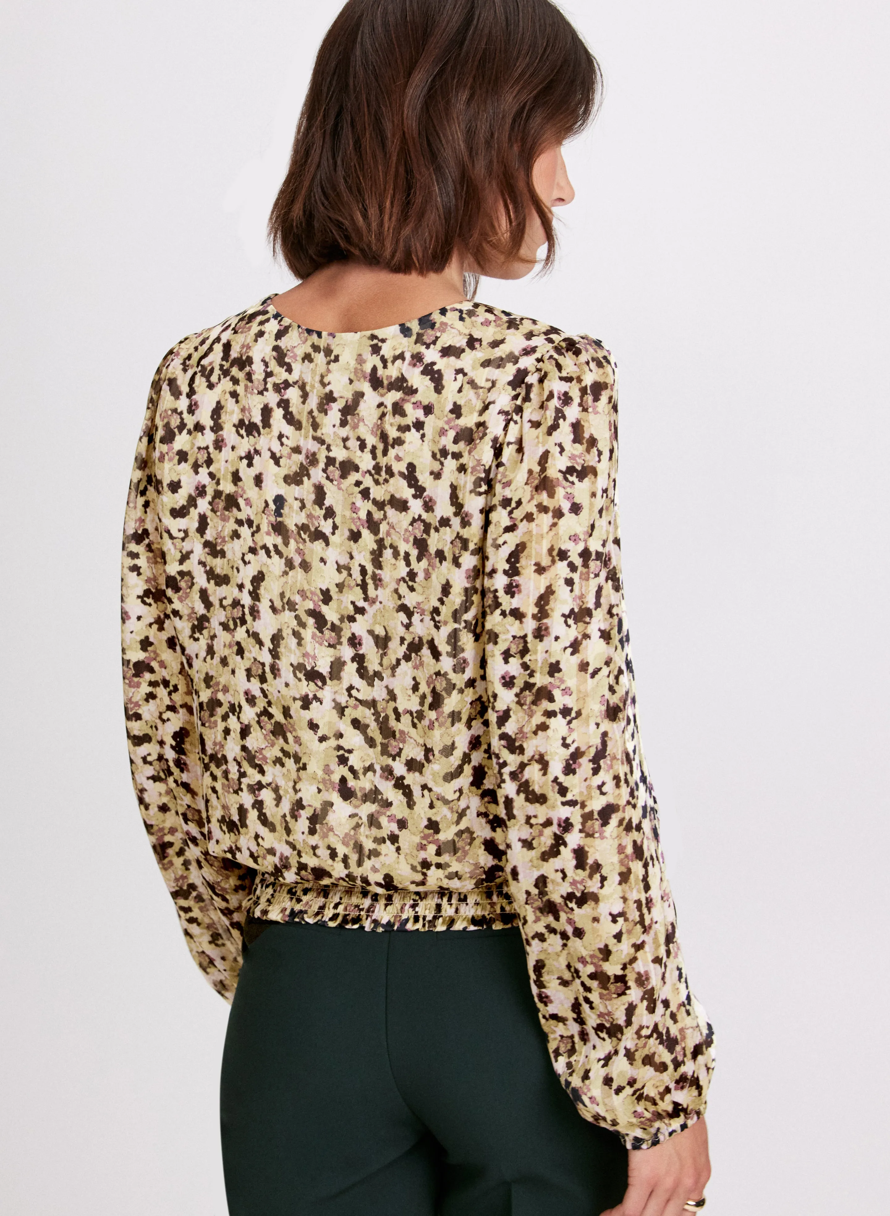 Abstract Print Smocked Waist Blouse sold by Laura product image thumbnail 4