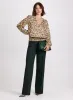 Abstract Print Smocked Waist Blouse sold by Laura