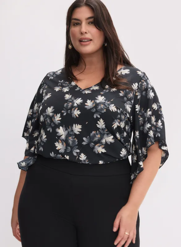 Leaf Print Blouse sold by Laura