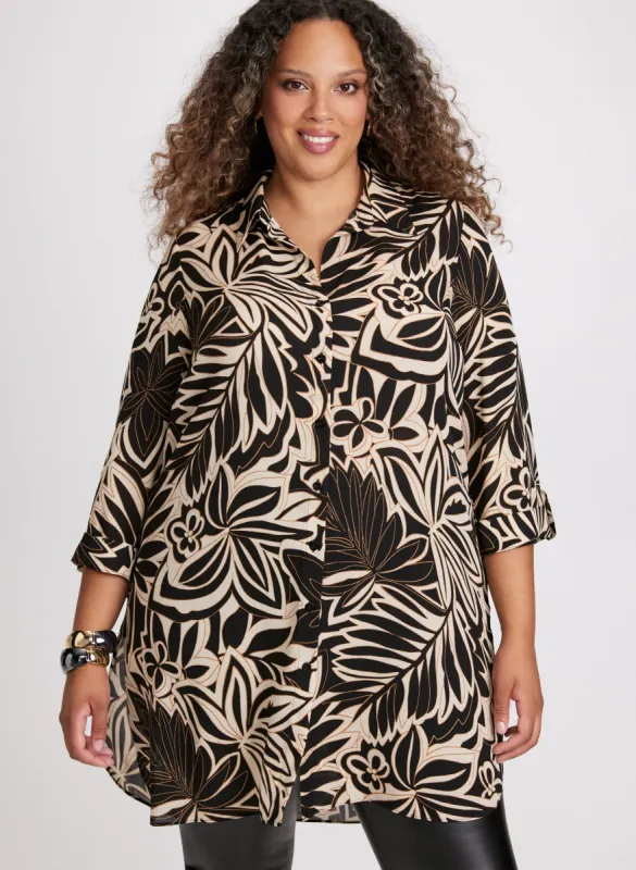 Abstract Leaf Print Blouse sold by Laura