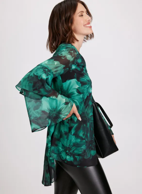 Floral Print Tiered Blouse sold by Laura