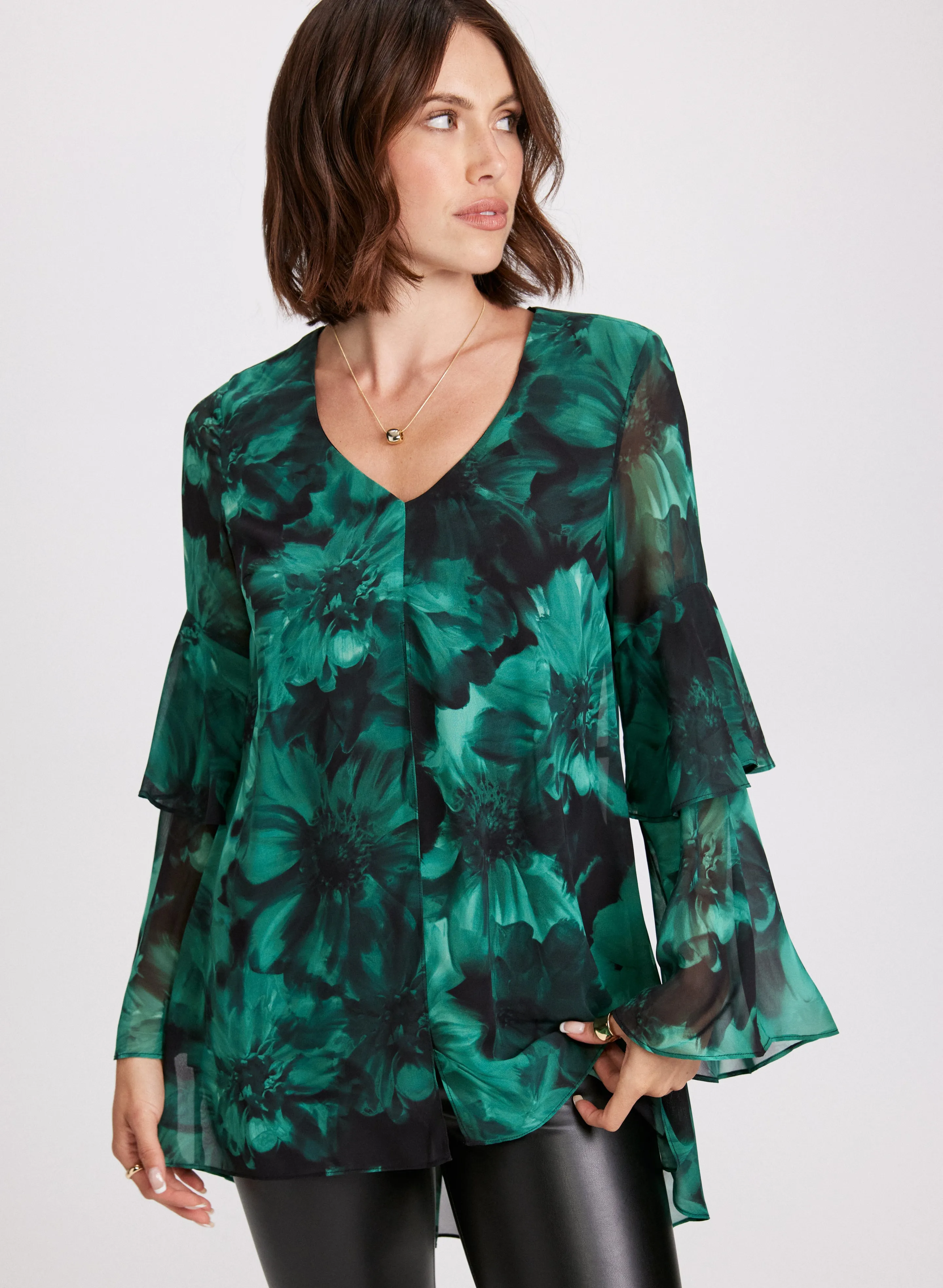 Floral Print Tiered Blouse sold by Laura product image thumbnail 2