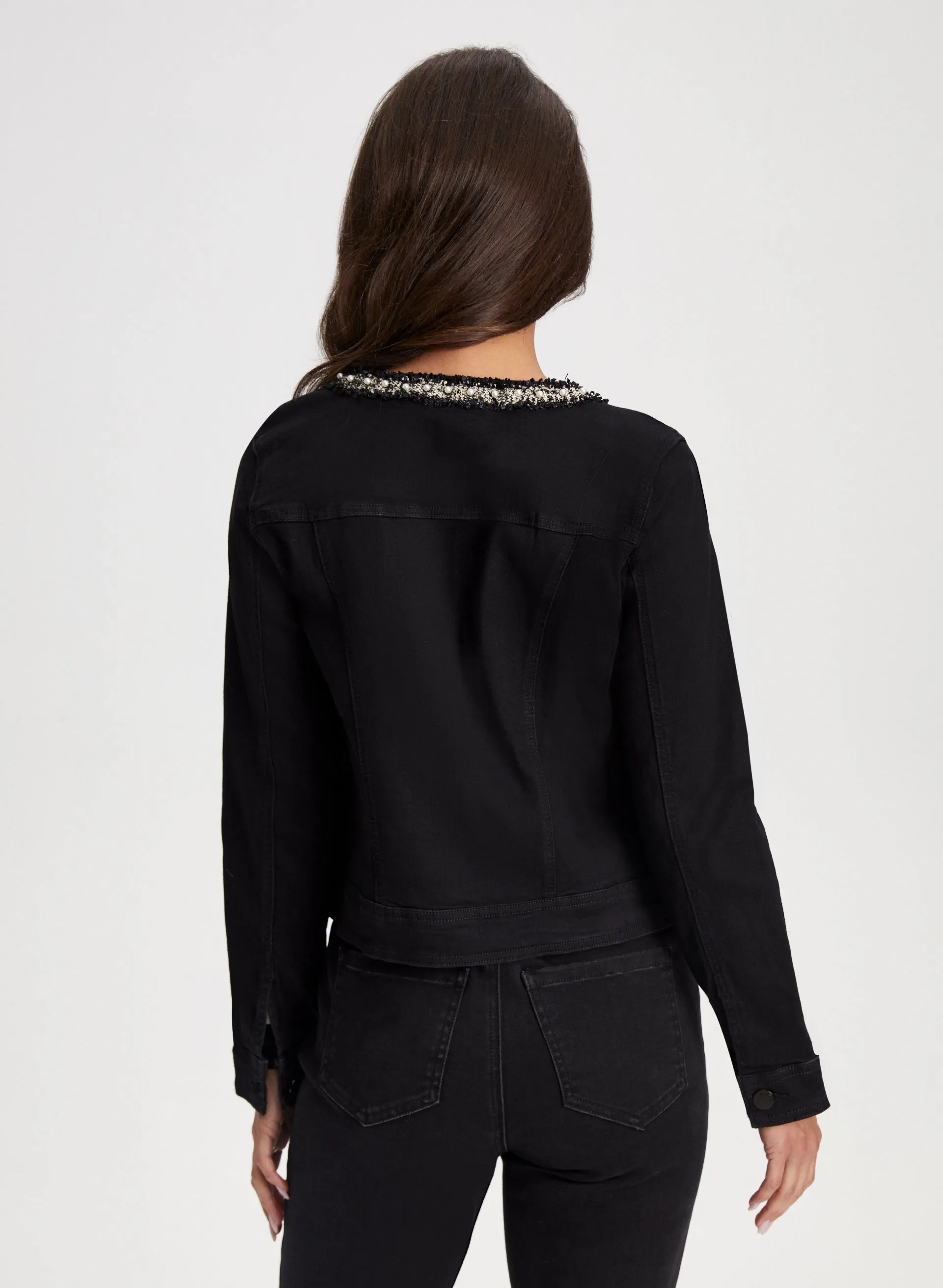 Embellished Trim Denim Jacket sold by Laura product image thumbnail 2