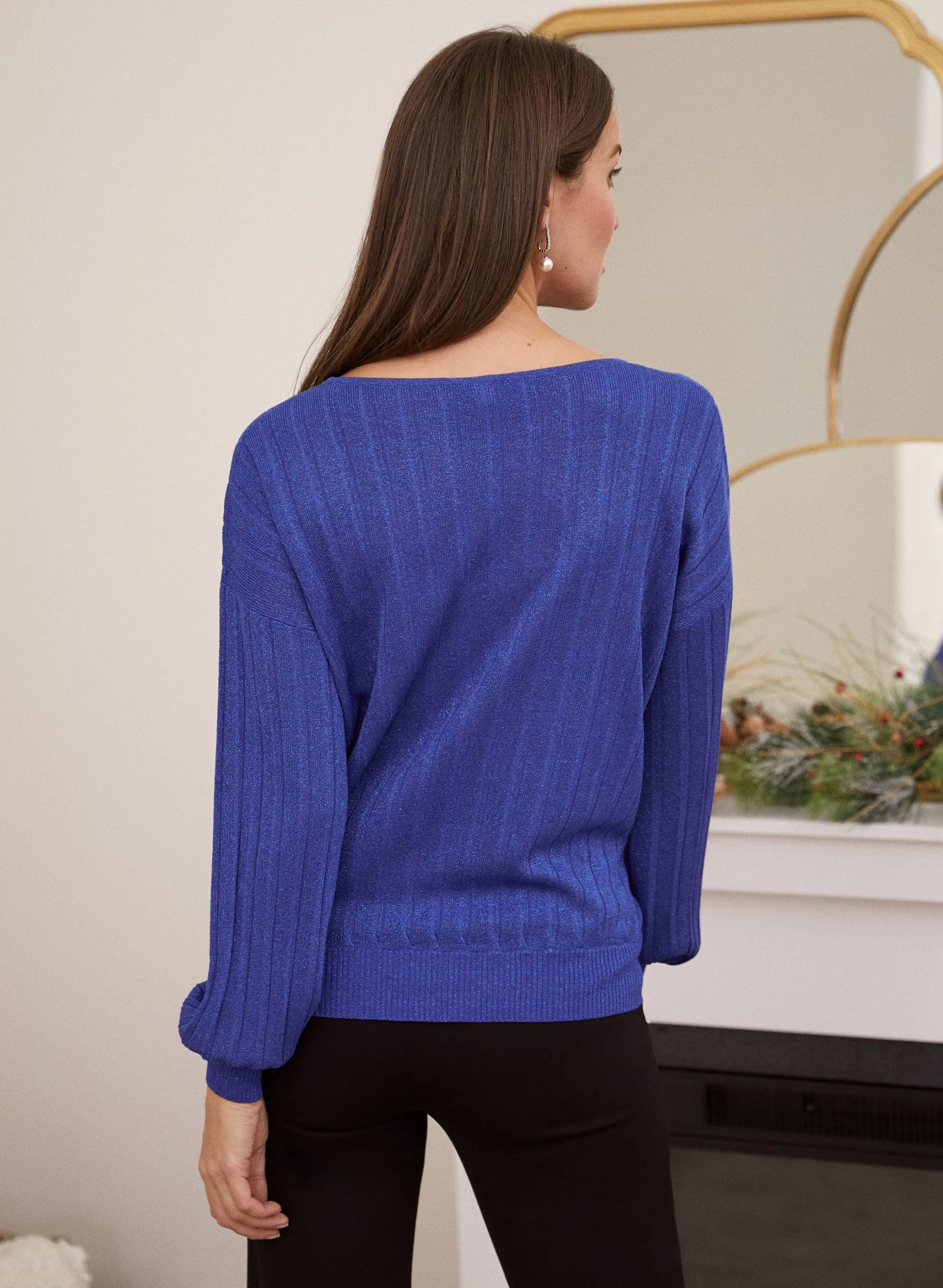 Glitter Rib Knit Sweater sold by Laura product image thumbnail 4