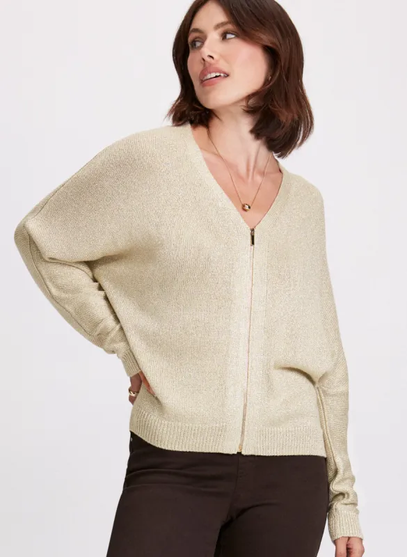 Zip-Front Long Dolman Sleeve Cardigan sold by Laura