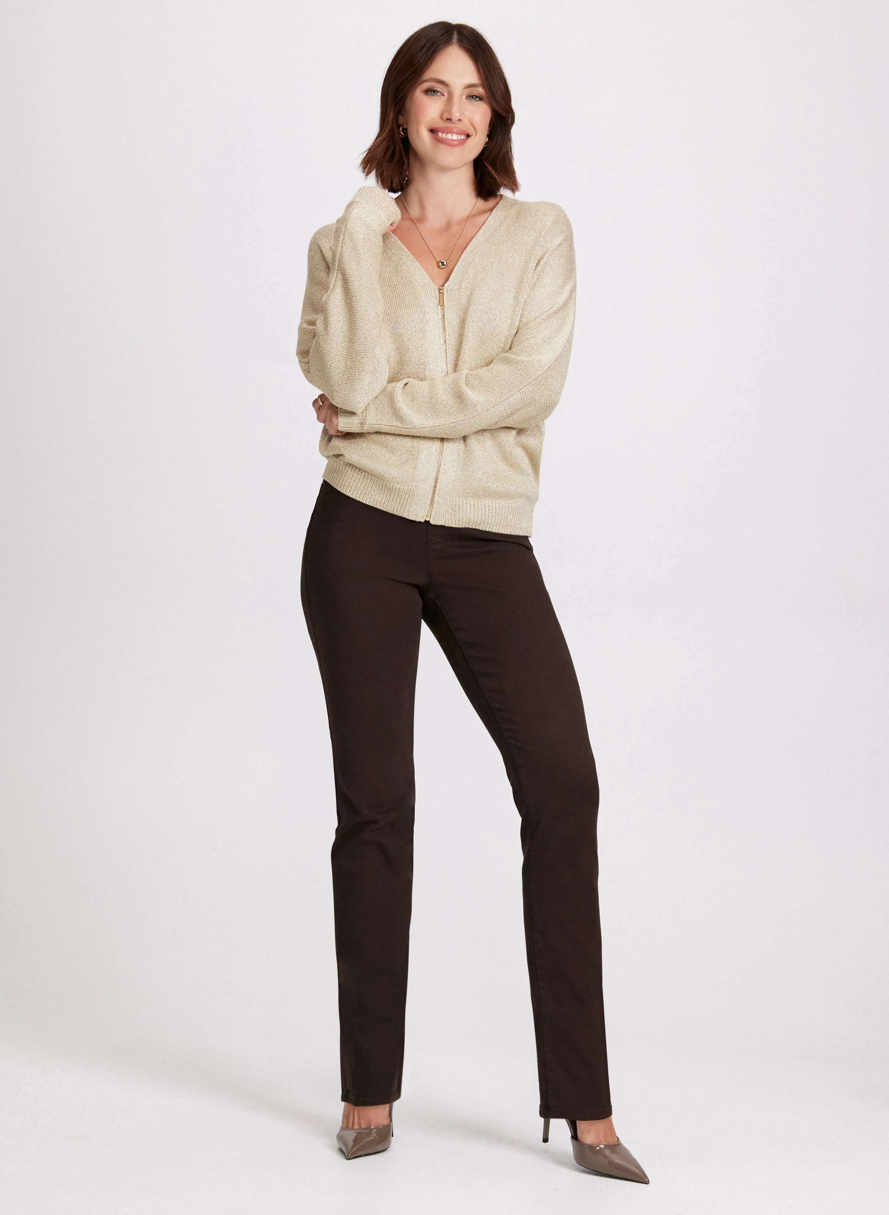 Zip-Front Long Dolman Sleeve Cardigan sold by Laura product image thumbnail 4