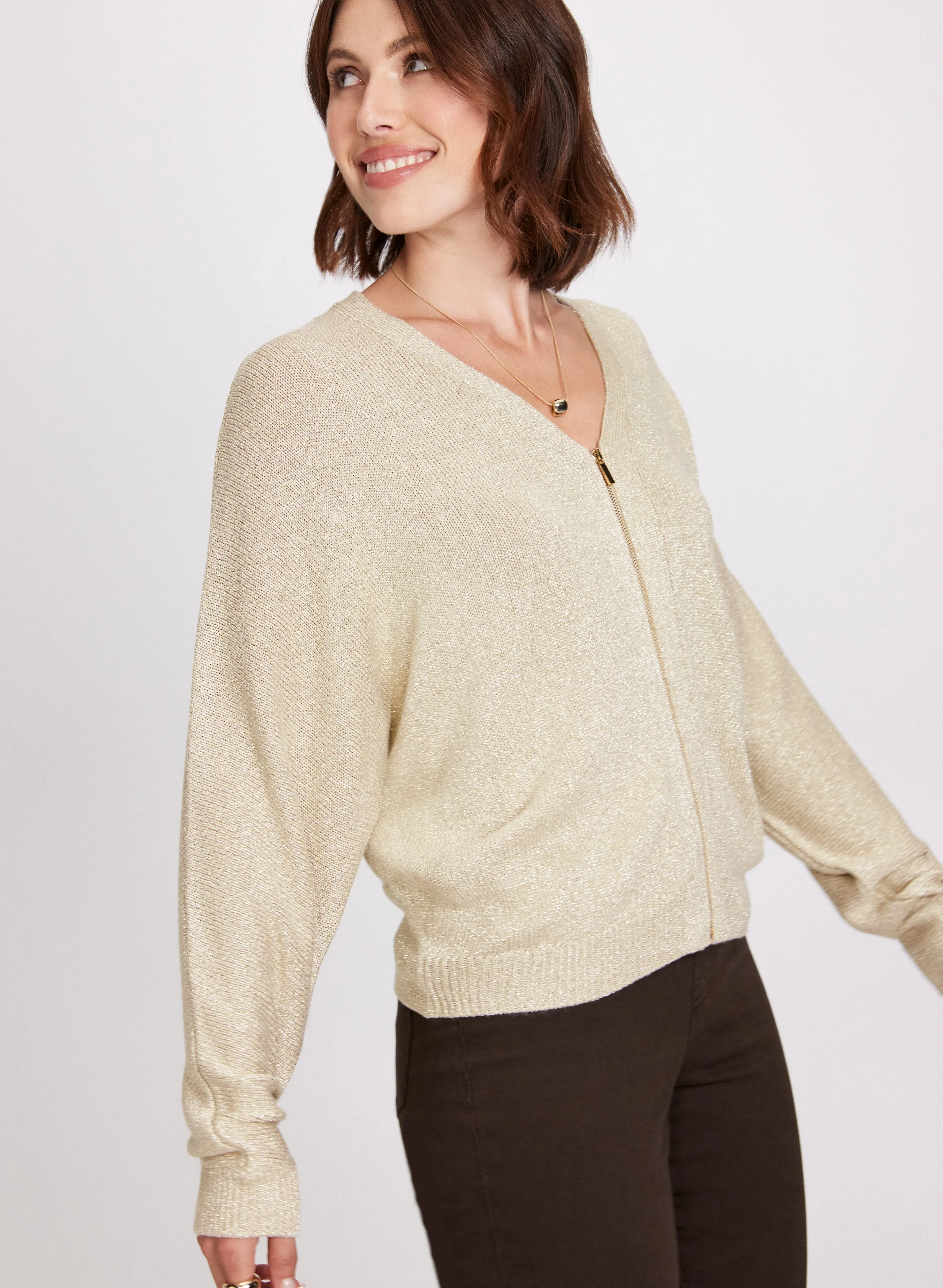 Zip-Front Long Dolman Sleeve Cardigan sold by Laura product image thumbnail 2