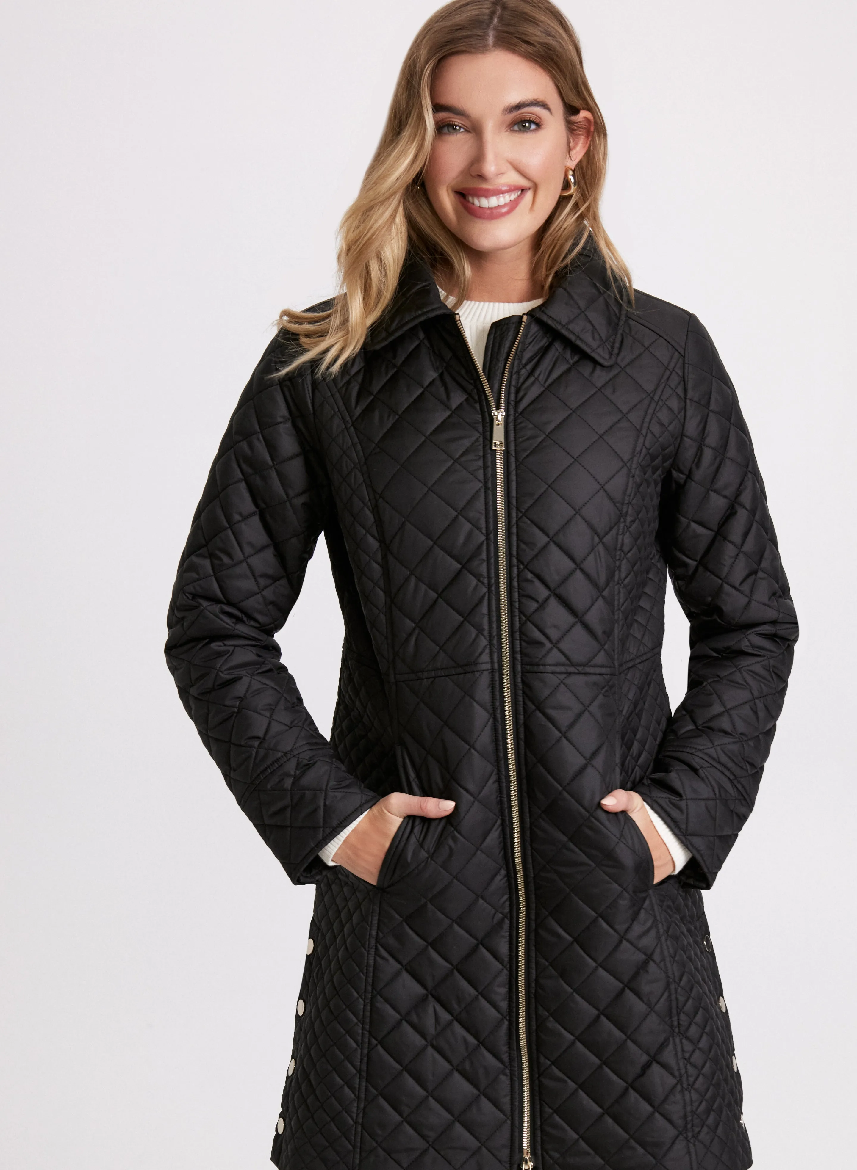 Diamond Quilted Puffer Coat sold by Laura product image thumbnail 3