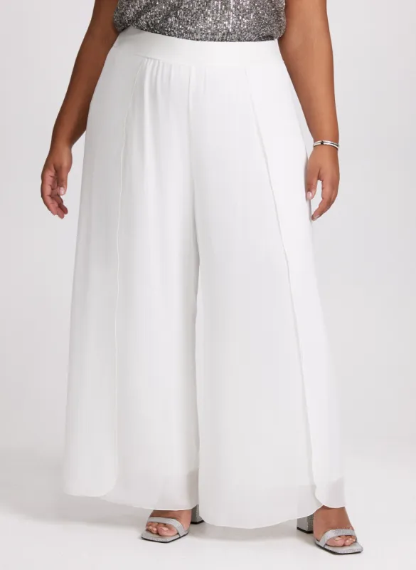 Olivia Chiffon Wide-Leg Pants sold by Laura