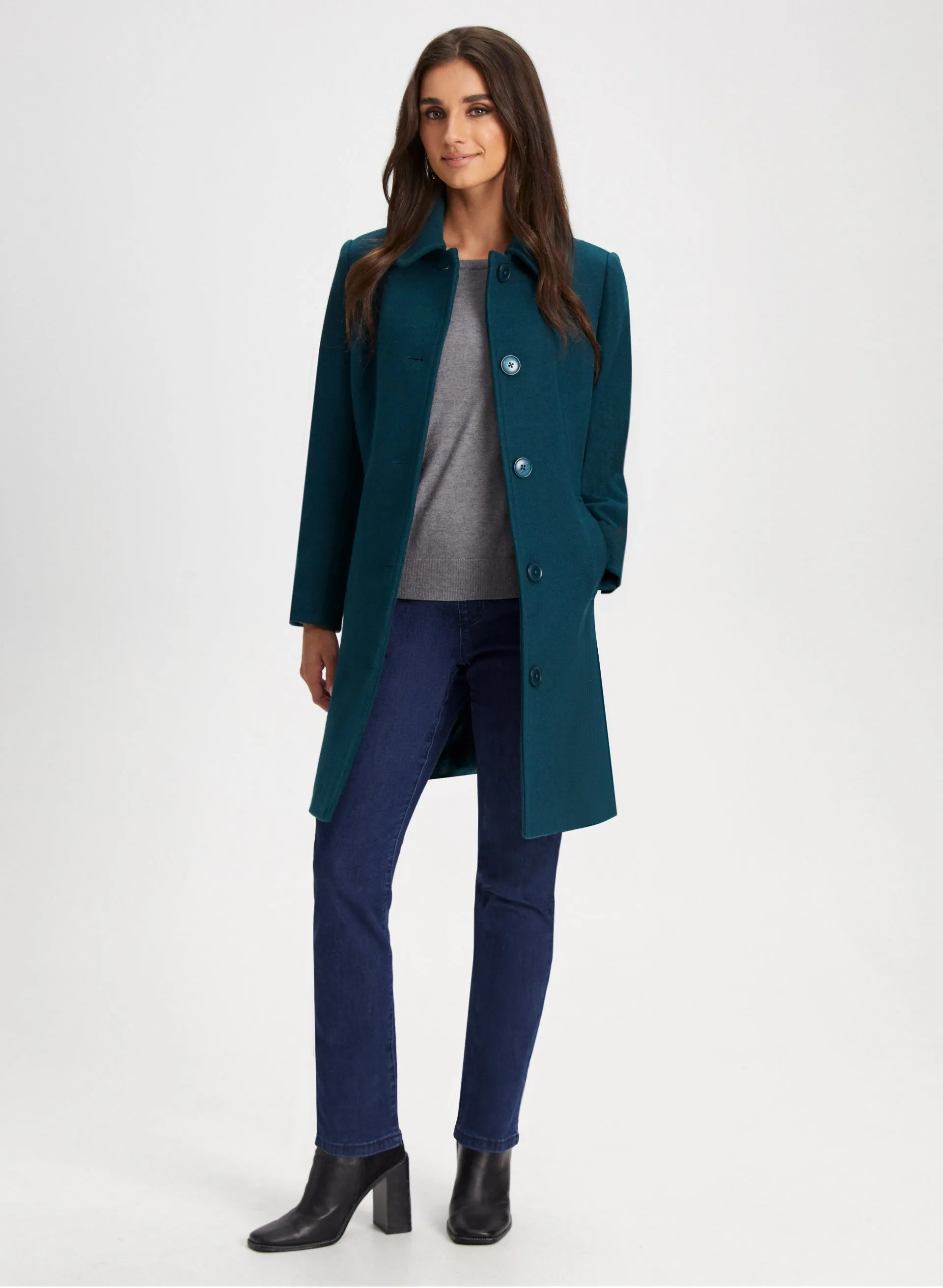Club Collar Wool Blend Coat sold by Laura product image thumbnail 3