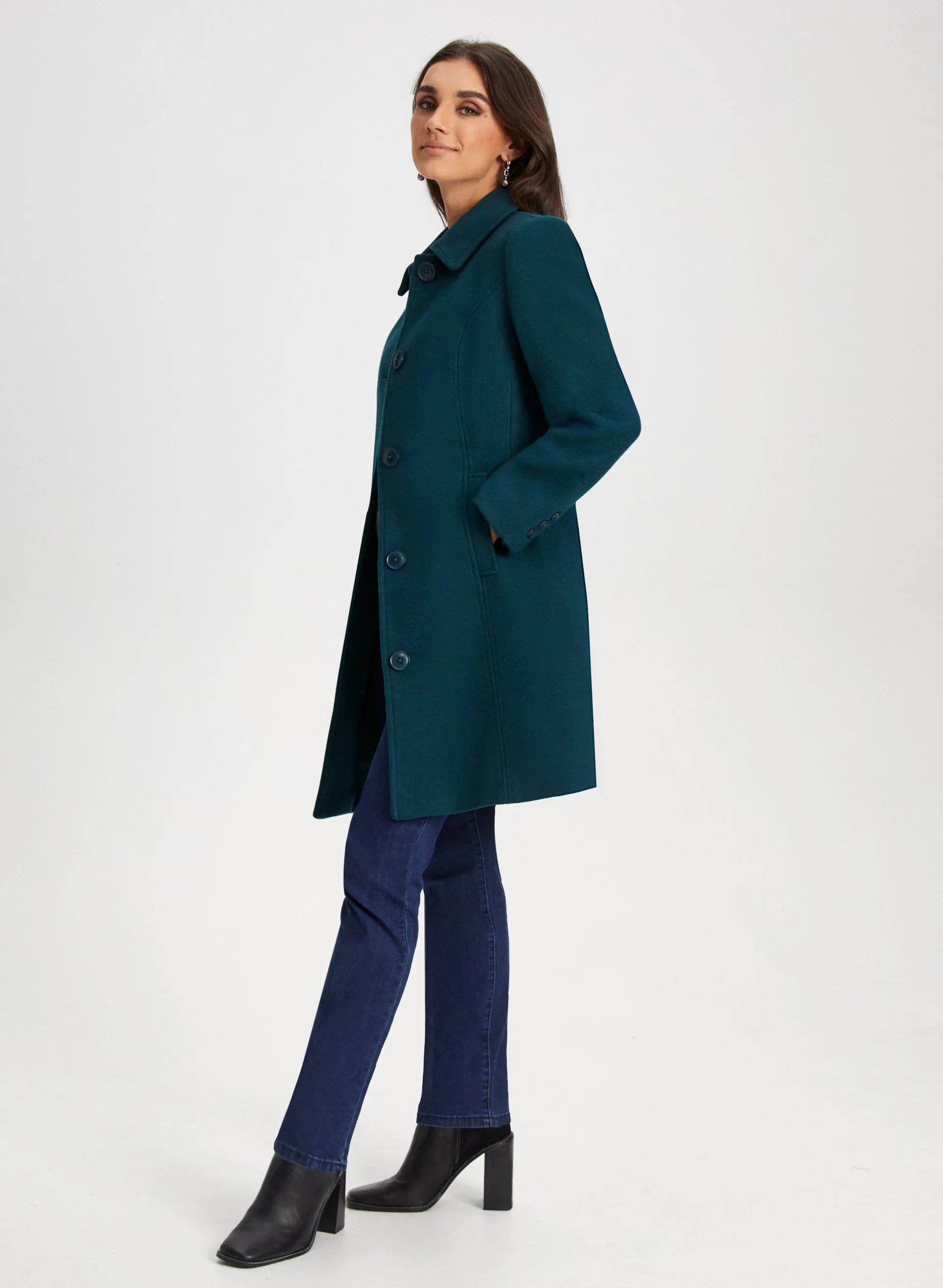 Club Collar Wool Blend Coat sold by Laura product image thumbnail 2