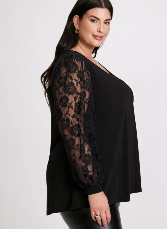 Lace Sleeve Tunic Top sold by Laura