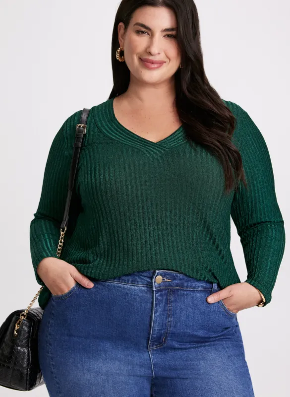 Mélange Knit Top sold by Laura