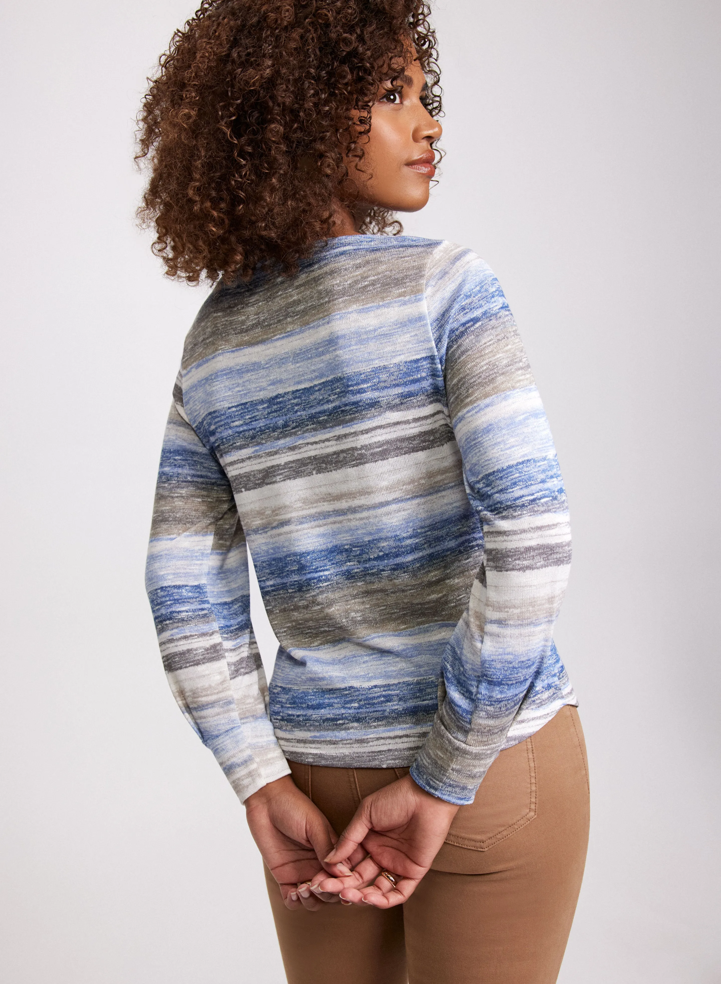 Stripe Print Top sold by Laura product image thumbnail 4