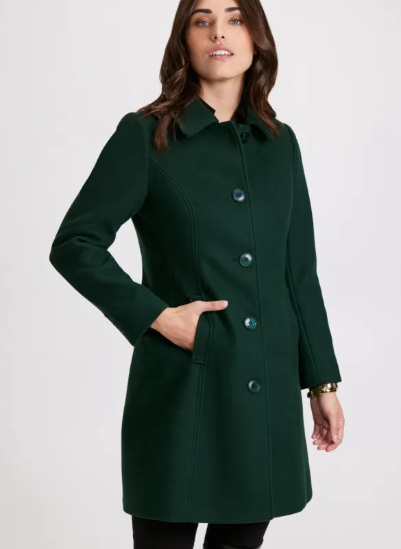 Stretch Wool-Blend Coat sold by Laura