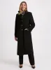 Embossed Button Wool-Blend Coat sold by Laura