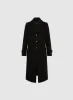 Embossed Button Wool-Blend Coat sold by Laura