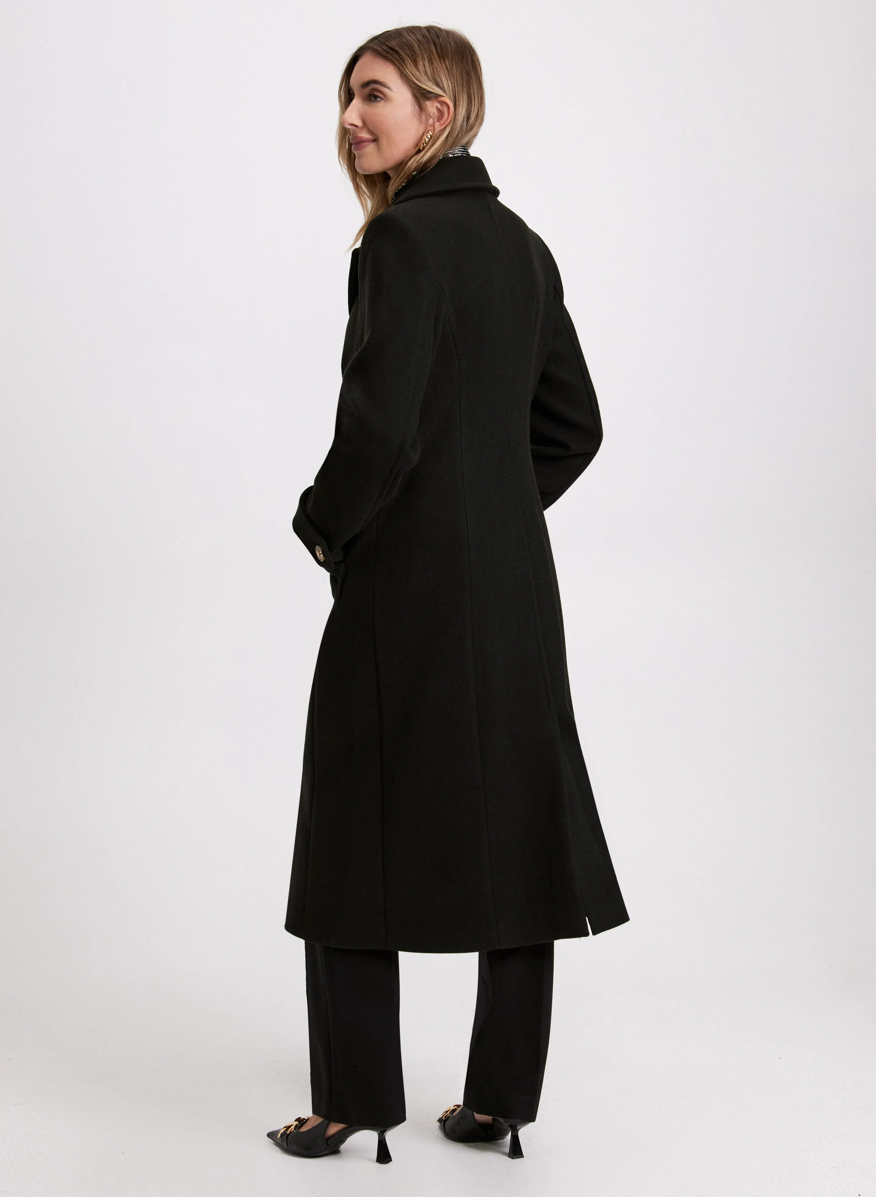 Embossed Button Wool-Blend Coat sold by Laura product image thumbnail 3