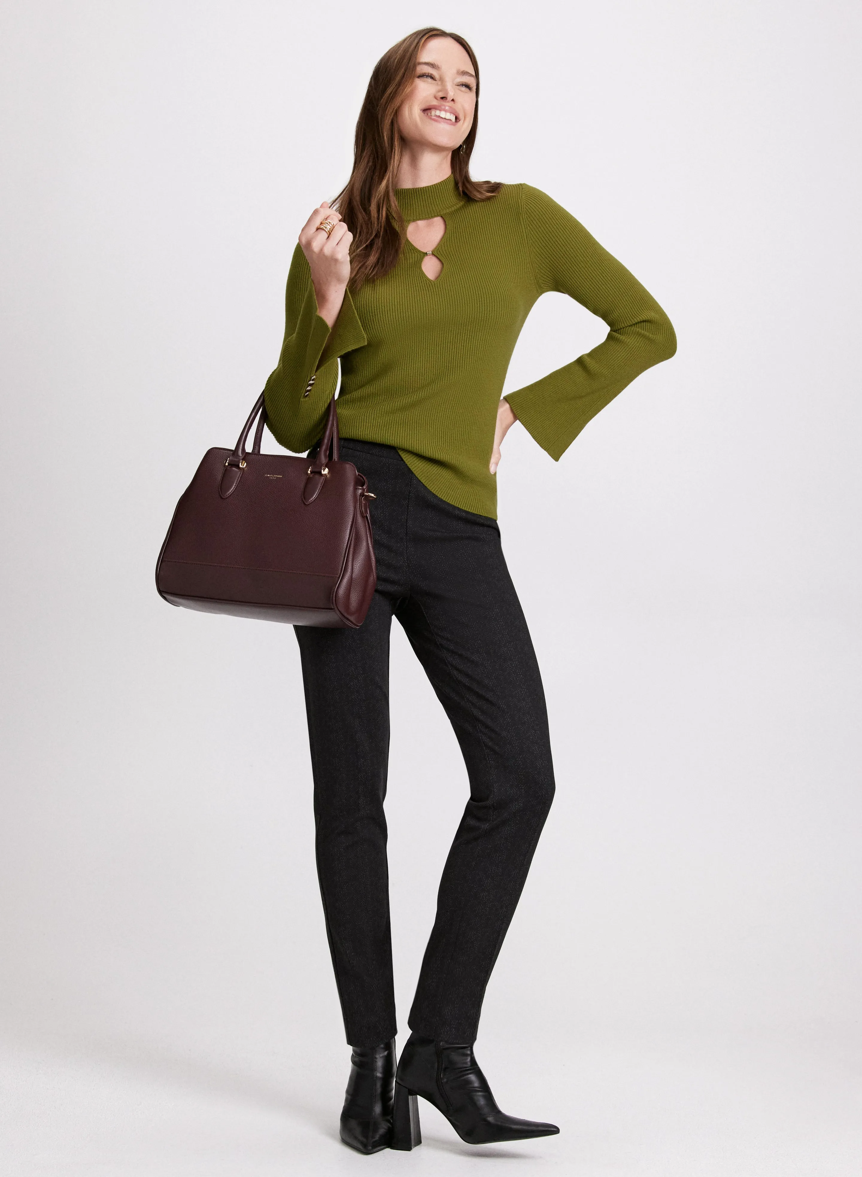 Sofia Herringbone Slim-Leg Pants sold by Laura product image thumbnail 4