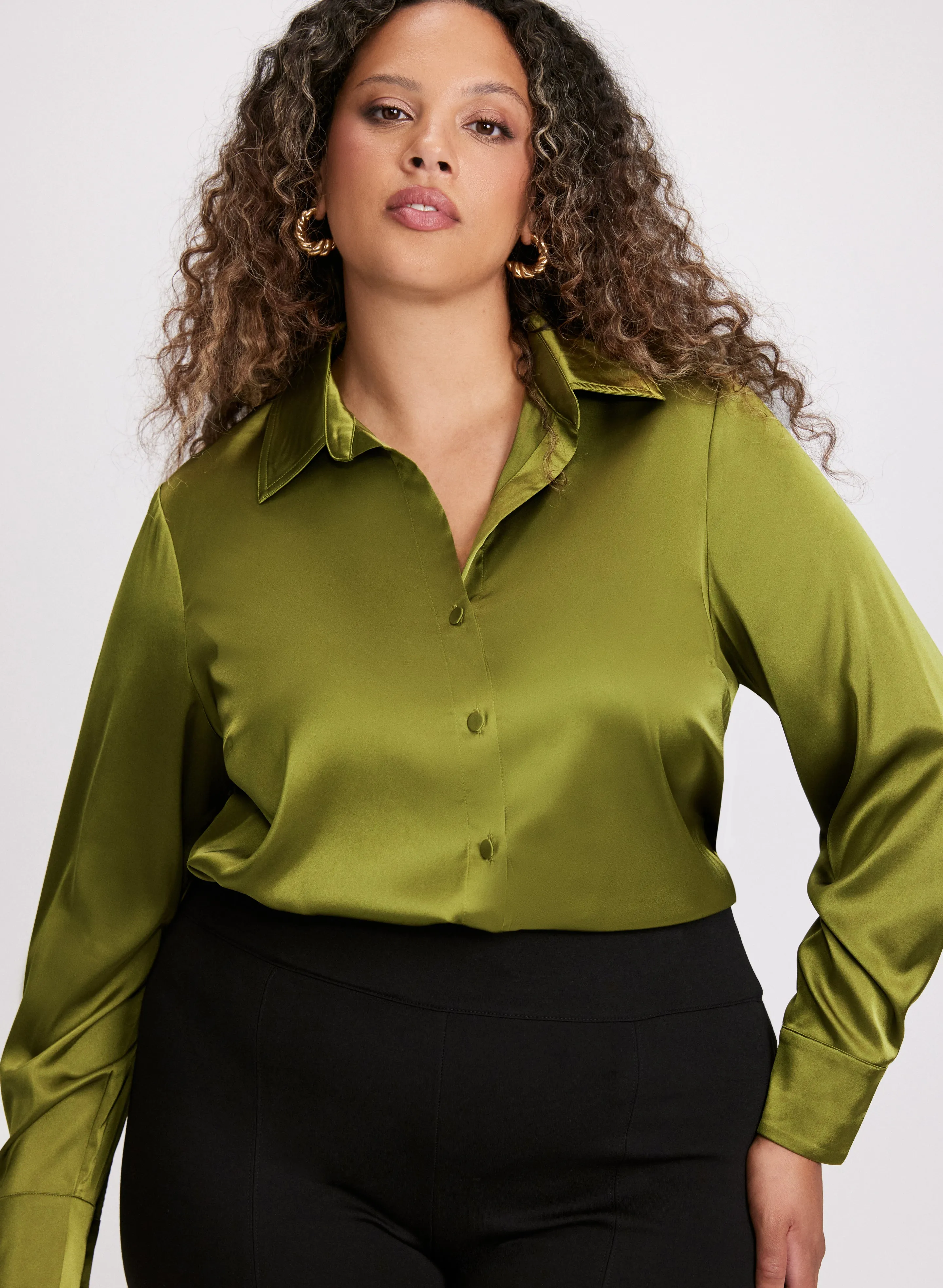 Satin Button Down Blouse sold by Laura product image thumbnail 2