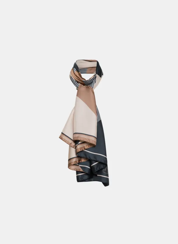 Mixed Print Colour Block Scarf sold by Laura