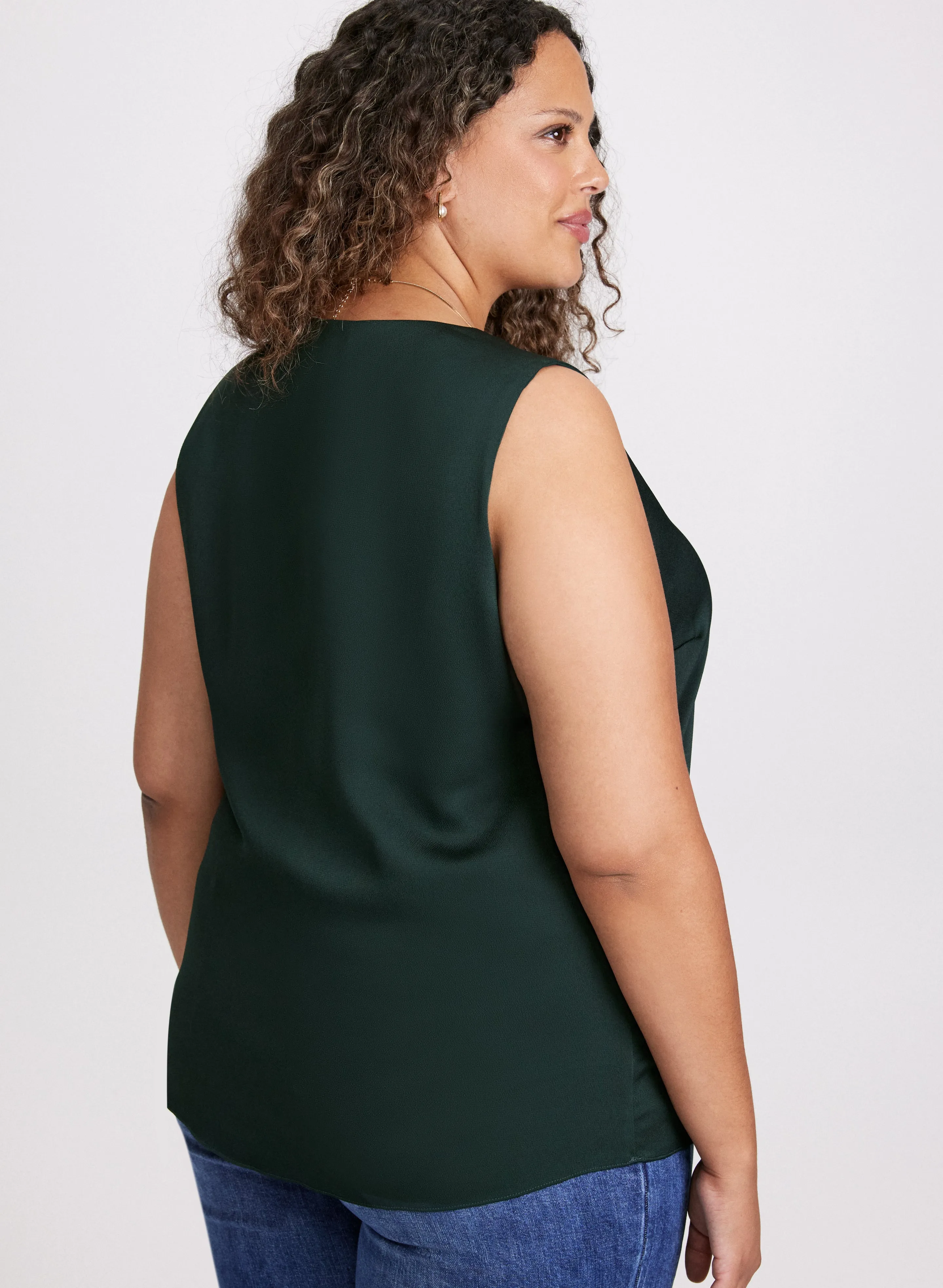 Satin V-Neck Sleeveless Blouse sold by Laura product image thumbnail 3