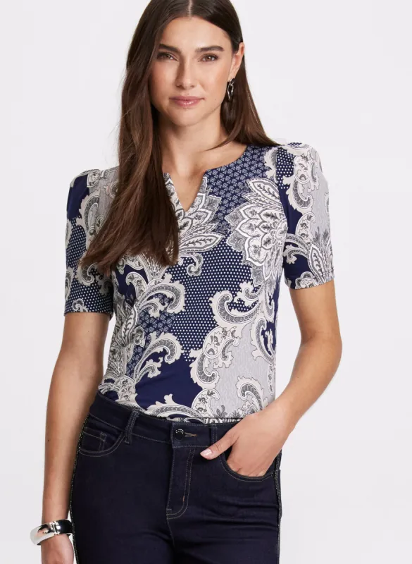Mixed Print Top sold by Laura