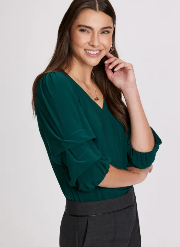 Pinched Sleeve Top sold by Laura