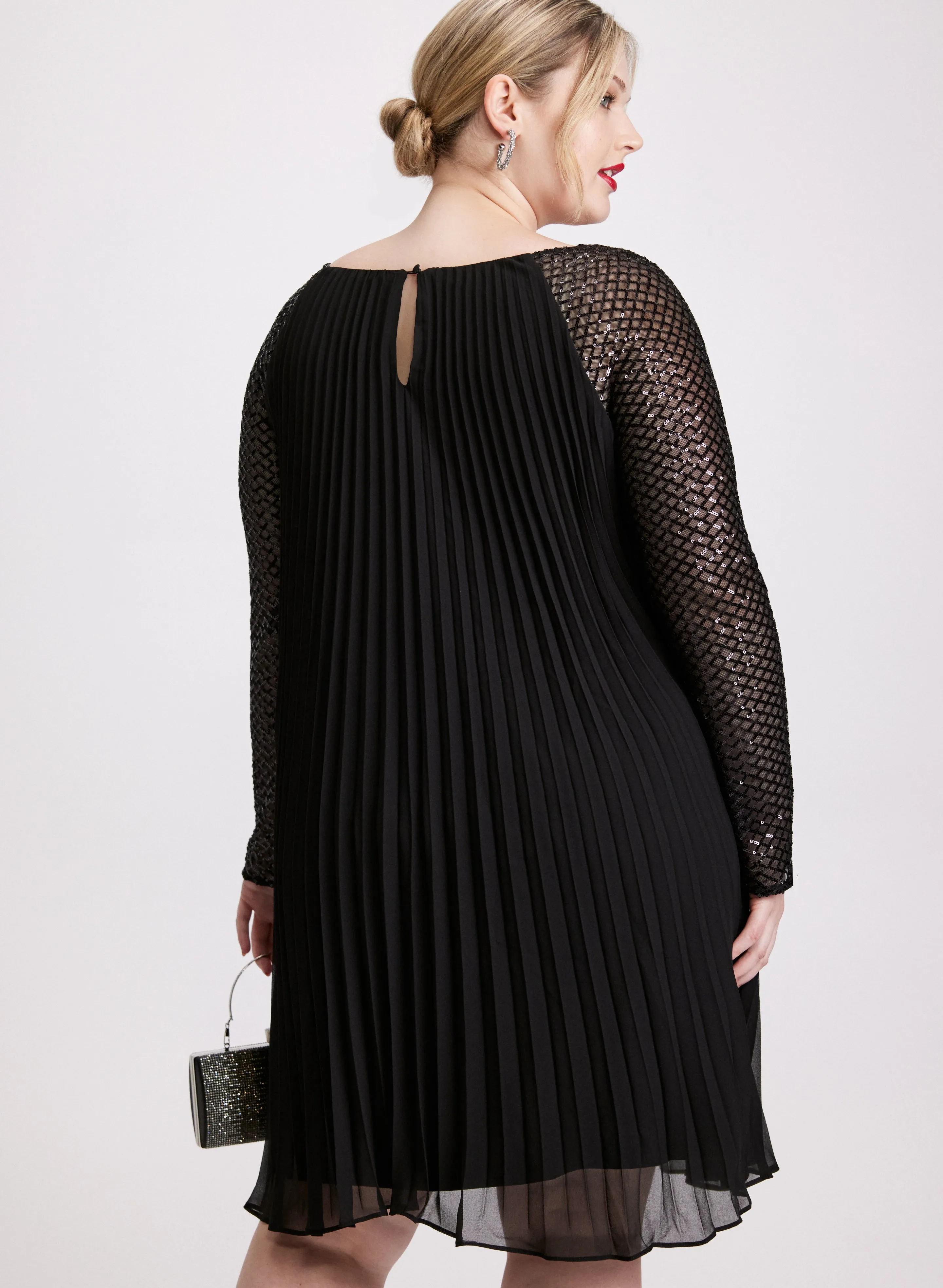 Sequin Embellished Pleated Dress sold by Laura product image thumbnail 2