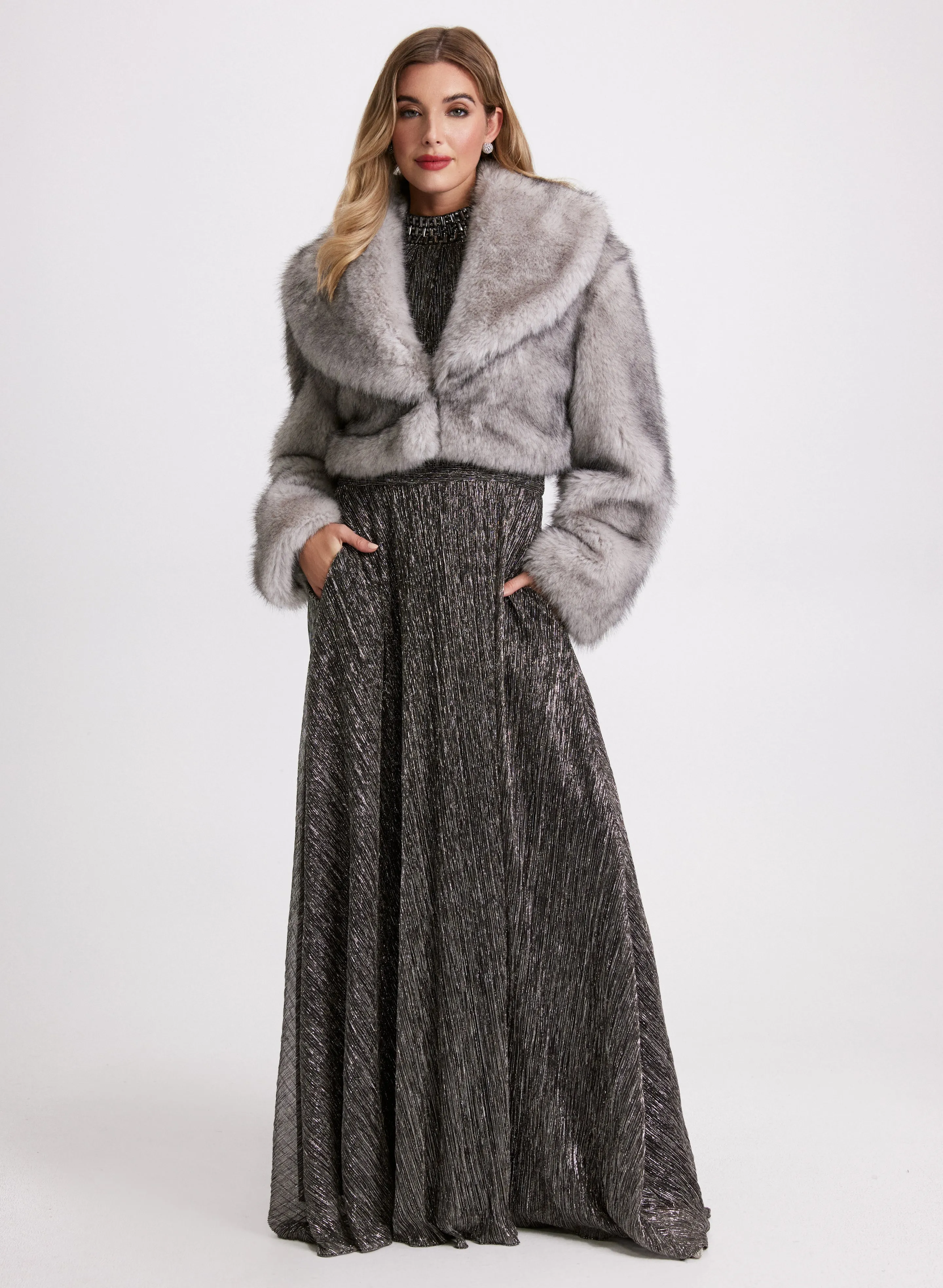 Cropped Faux Fur Jacket sold by Laura product image thumbnail 3