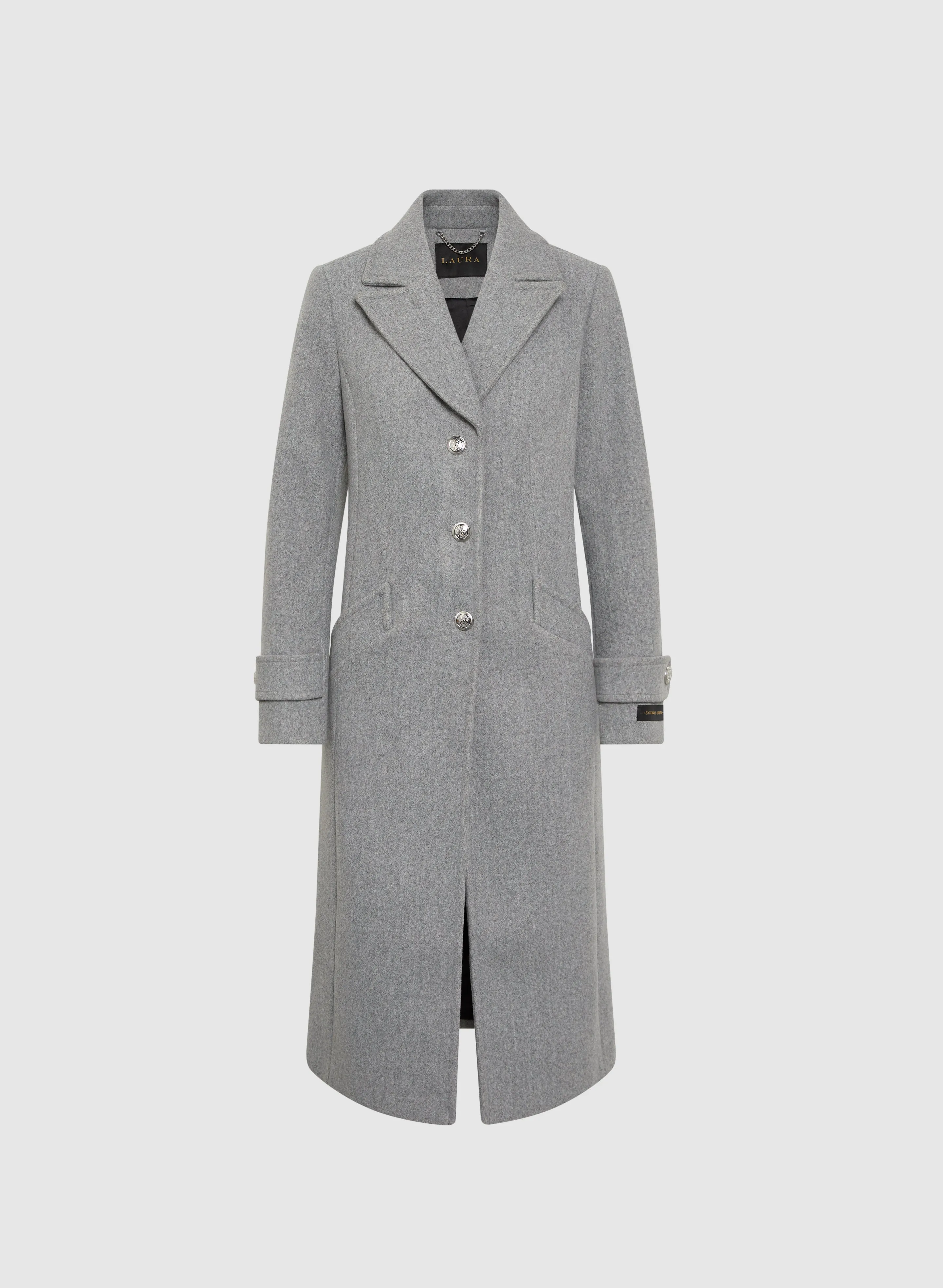 Embossed Button Wool-Blend Coat sold by Laura product image thumbnail 5
