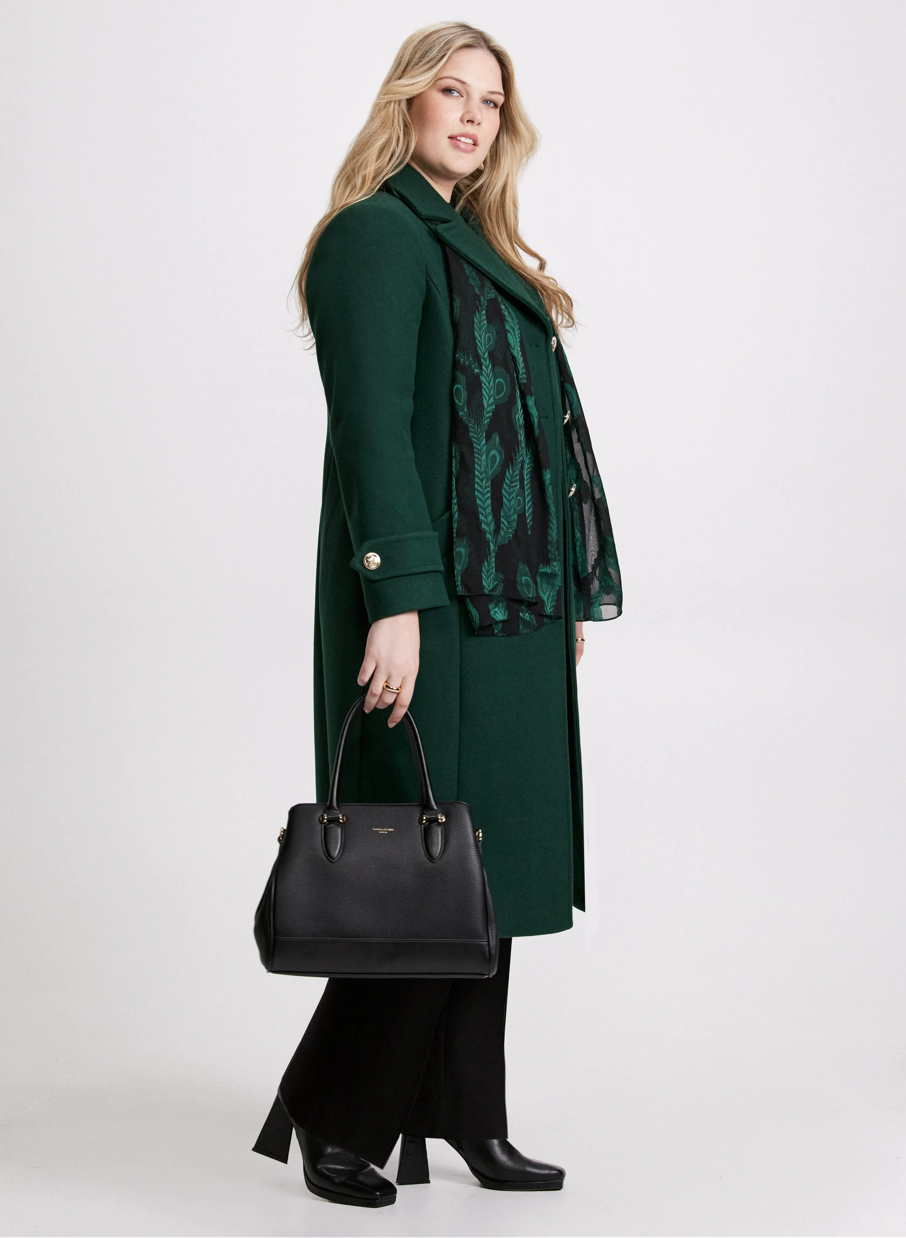 Notched Collar Wool-Blend Coat sold by Laura product image thumbnail 2