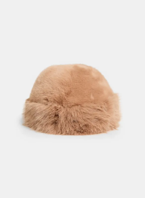 Faux-Fur Dome Hat sold by Laura