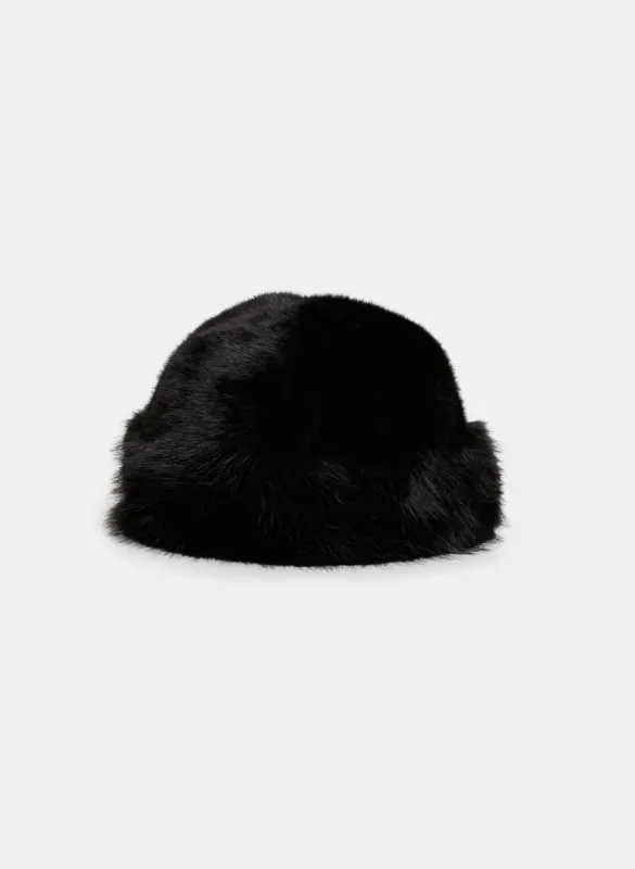 Faux-Fur Dome Hat sold by Laura