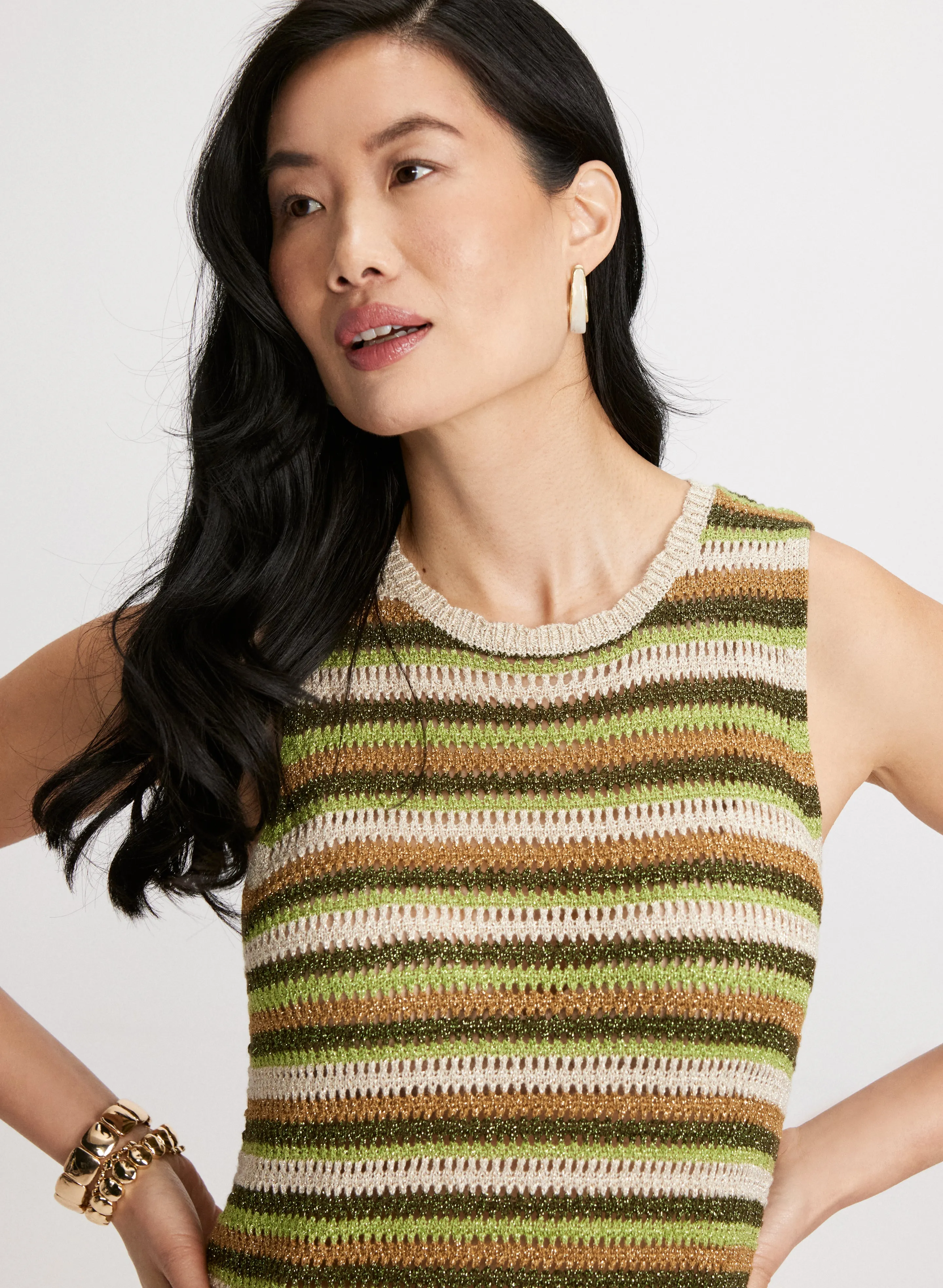 Crochet Striped Tank Top sold by Laura product image thumbnail 3