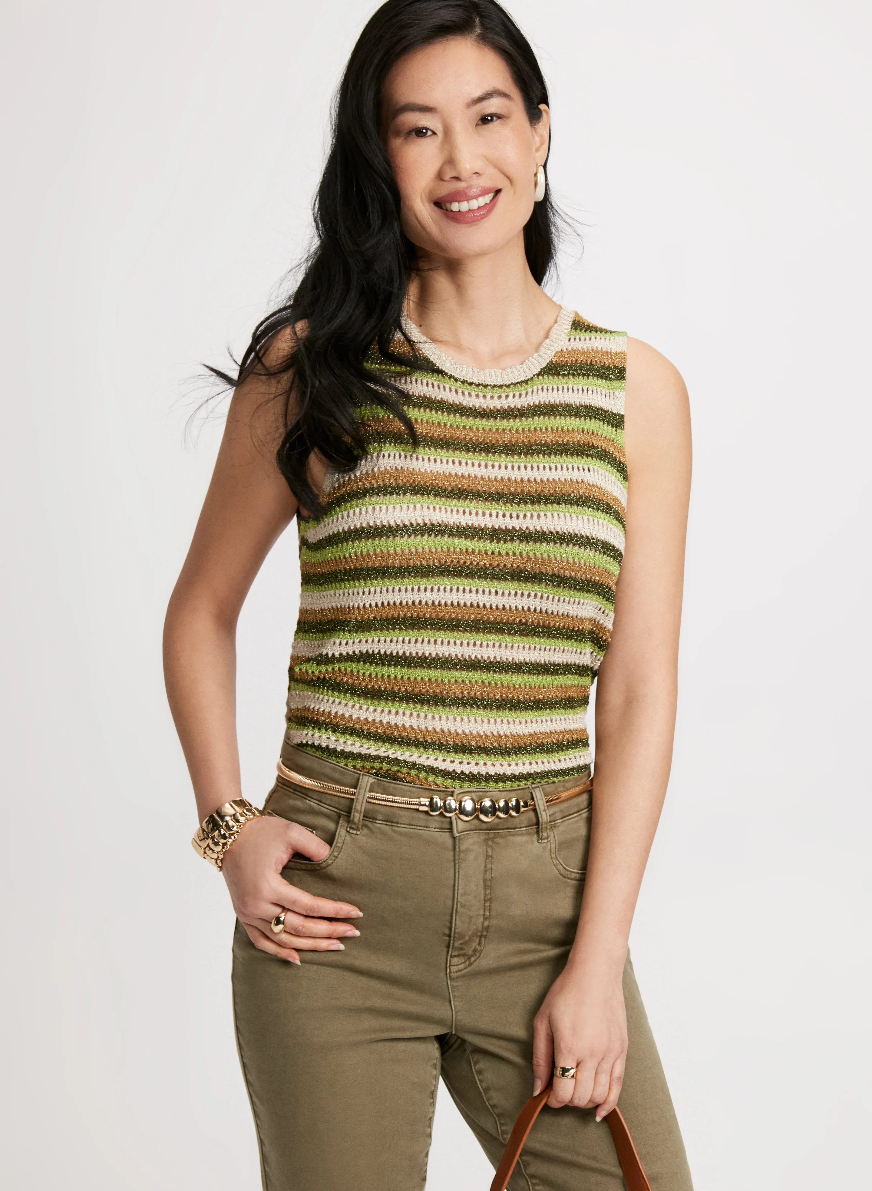 Crochet Striped Tank Top sold by Laura